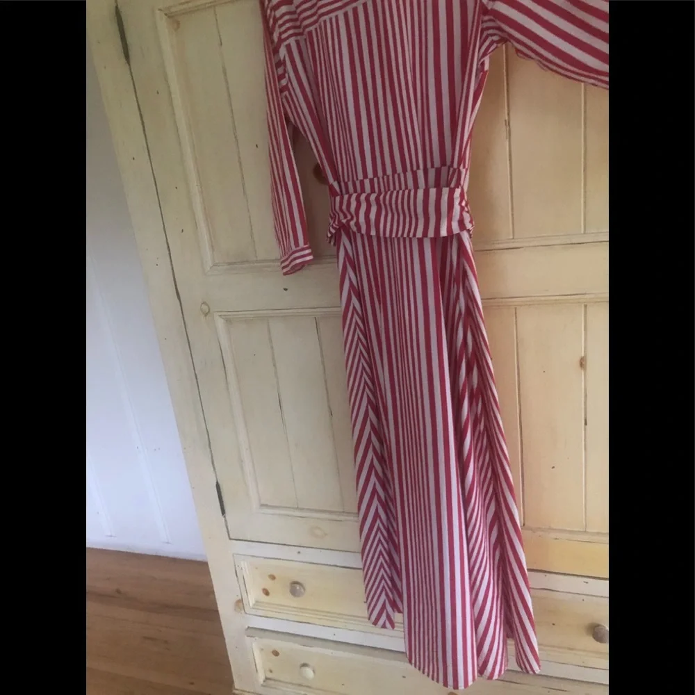 Zara Woman Red & White Striped Cotton Cala Dress.  EUC. - Picture 8 of 12